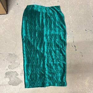 Emerald Green Velvet Skirt Urban Outfitters